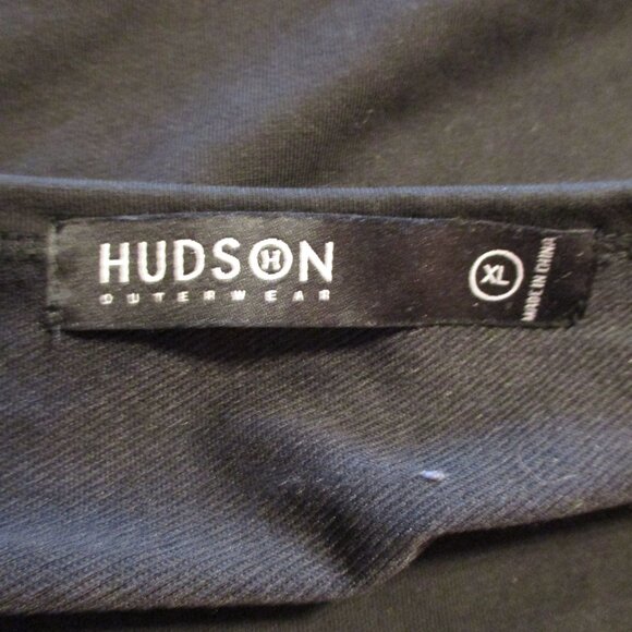Hudson Jeans Men X Large Black Zipper Back Business Party Short Sleeve Shirt - Picture 5 of 7